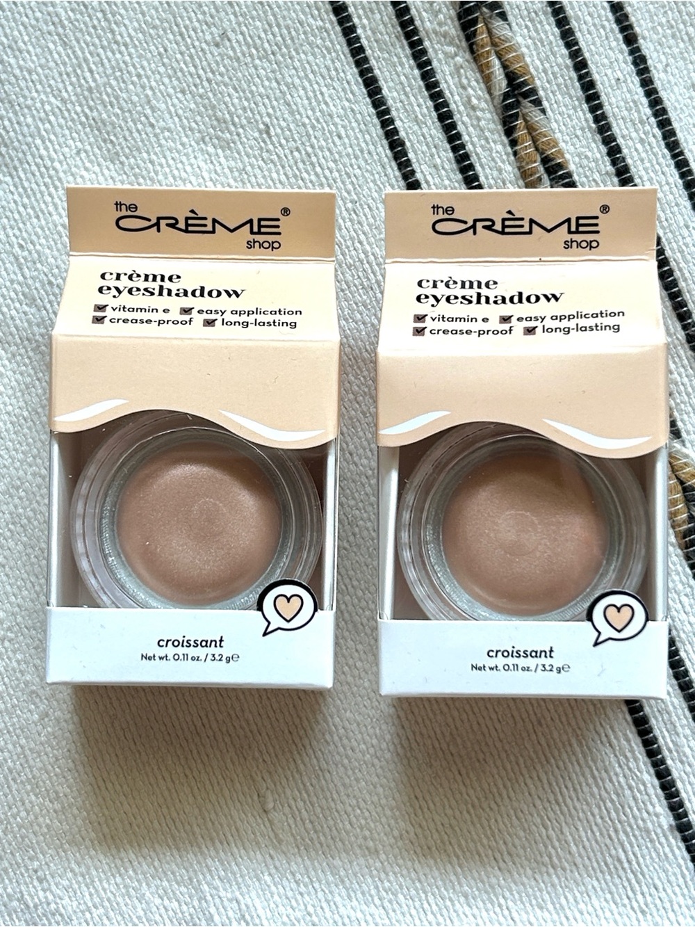 NIB The Crème Shop Croissant Crème Eyeshadow (2) - Warm Beige